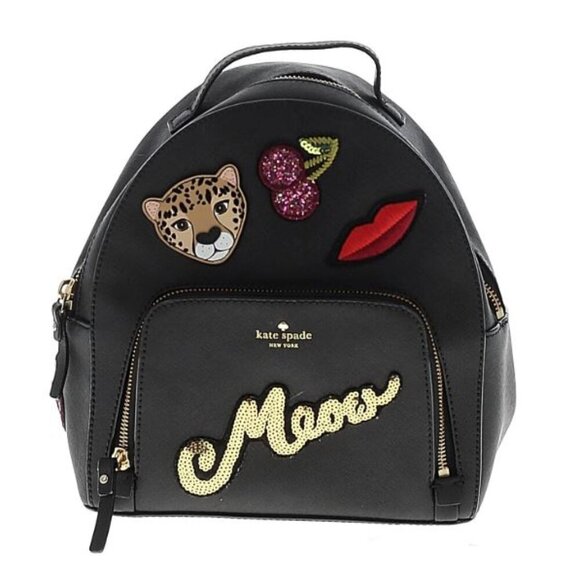 Kate Spade New York Run Wild Leopard Tomi Backpack Meow EUC - Picture 2 of 11